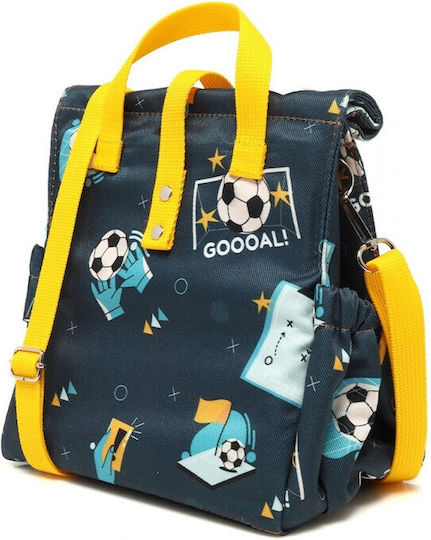 School Insulated Shoulder Bag Lunch Box 5L Multicolour Football 21x16x24cm