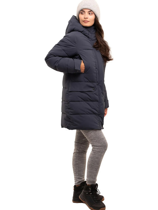 Lungă Jachetă de femei Puffer Albastru marin