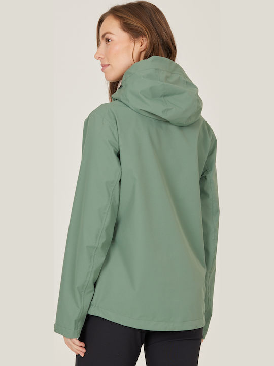 Kurz Damen Puffer Jacke Winddicht Grün