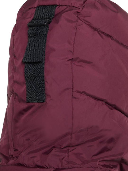 Lungă Jachetă de femei Puffer Burgundy