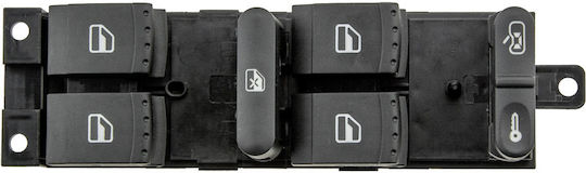 NTY Car Window Switch for Seat Leon / Toledo Volkswagen Bora / Golf / Passat 9pin Black