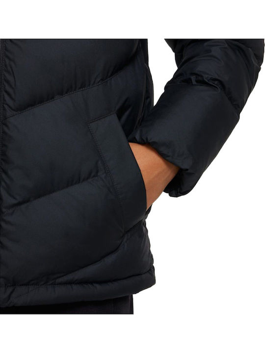 Kids' Sports Jacket Short with Lining & Hood Black SPORTSWEAR