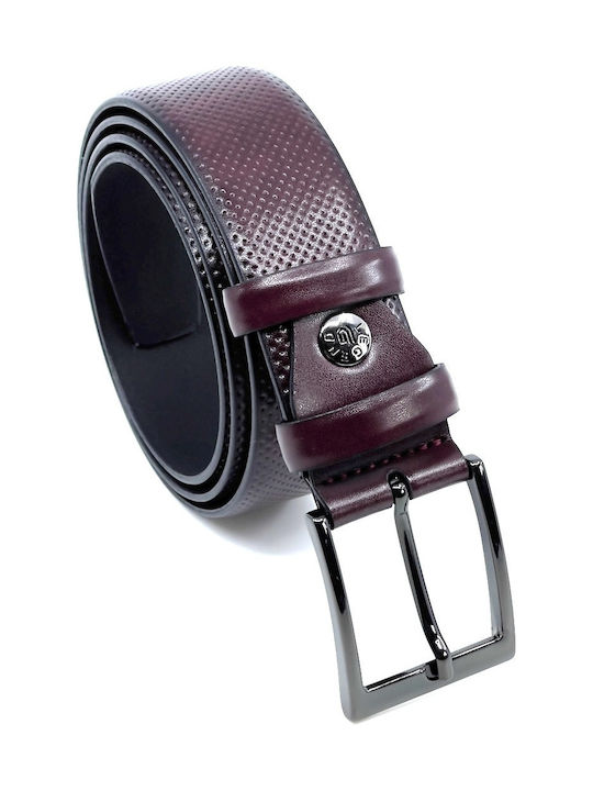 Men's Belt Leather Burgundy