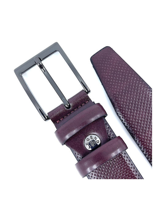 Men's Belt Leather Burgundy