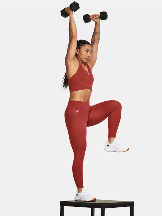 Project Rock Crossover Training Damen Leggings mit Formendefinition Rot
