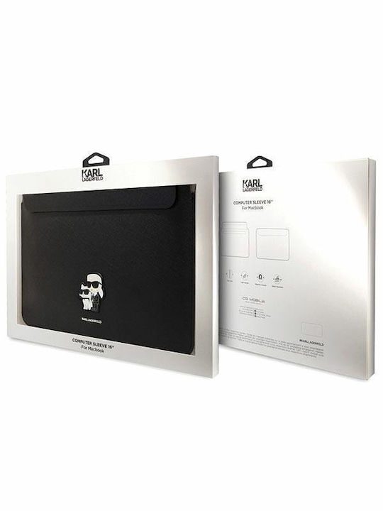 Karl Lagerfeld Karl & Choupette Geantă Husă pentru laptop 16" în culoarea Negru