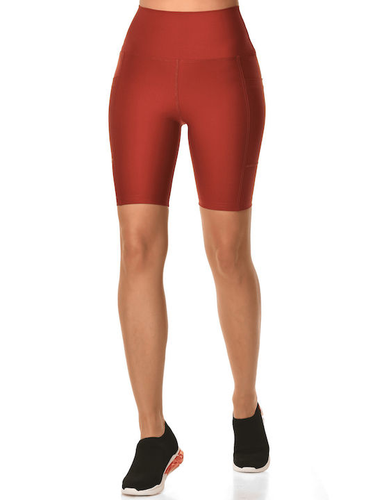 Superstacy Ausbildung Frauen Fahrrad Leggings Hochgeschnitten Rot