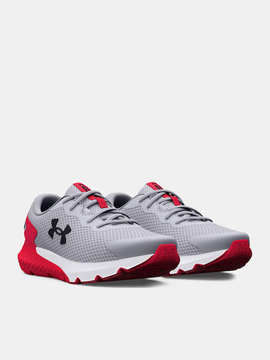 Charged Rogue 3 Kids Sports Shoes Running with Laces Gray