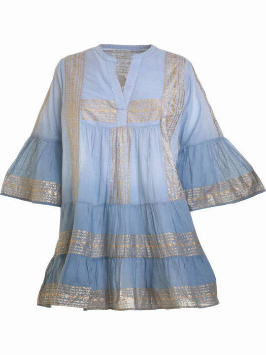 Ble Resort Collection Φόρεμα Παραλίας Ασημί