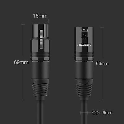 AV130 XLR male to XLR female 3m Cable