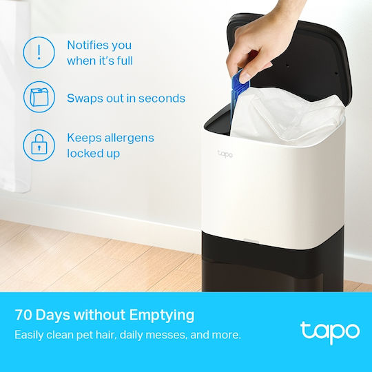 TP-LINK Tapo RV10 Plus Aspirator Robot pentru Aspirare & Spălare cu Wi-Fi Albă