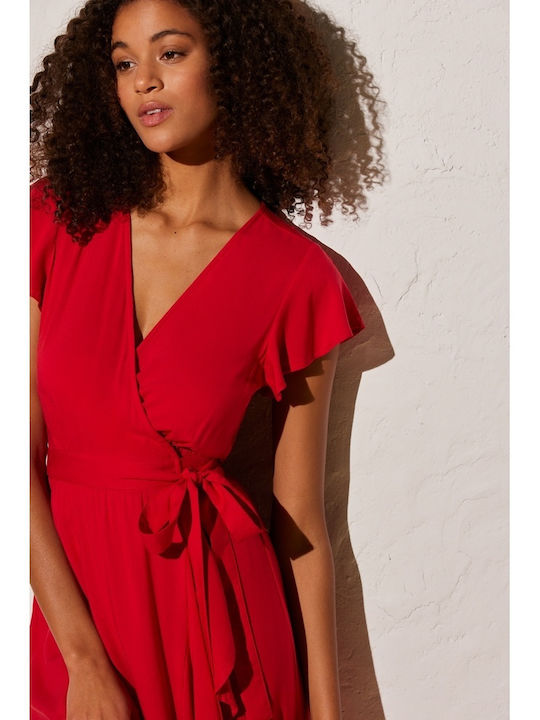Ysabel Mora Damen Mini Kleid Strand Rot