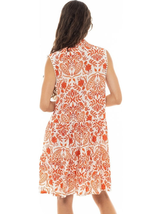 Pink Label Orange Beachwear Dress Pink Label Orange Beachwear Dress