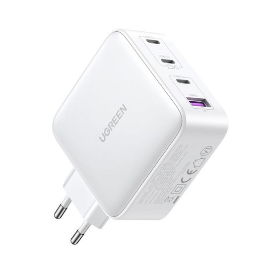 Ugreen Charger Without Cable GaN with USB-A Port and 3 USB-C Ports 100W Whites (Tech Fast )