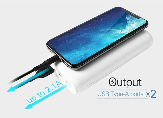 Silicon Power GS15 Power Bank 20000mAh με 2 Θύρες USB-A Μαύρο
