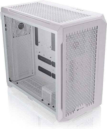 Thermaltake CTE C750 Air Snow Gaming Full Tower Computer Case with Window Panel and RGB Lighting White