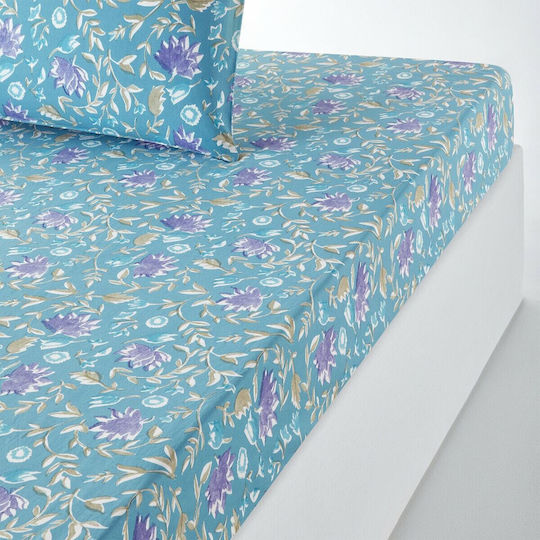 La Redoute Interieurs Διπλό 140x190+30εκ. με Λάστιχο Γαλάζιο La Redoute Interieurs Διπλό 140x190+30εκ. με Λάστιχο Γαλάζιο
