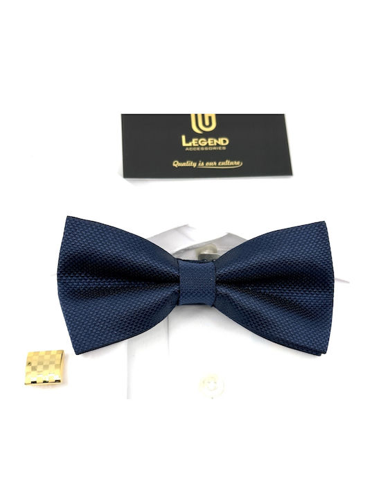 Legend Accessories Set Papion din material textil Albastru marin -NAVY