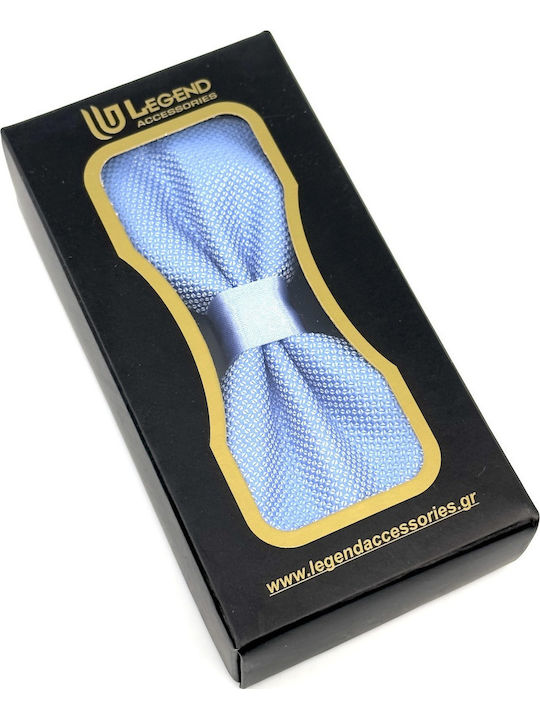 Legend Accessories Σετ Υφασμάτινo Παπιγιόν με Μαντήλι Γαλάζιο
