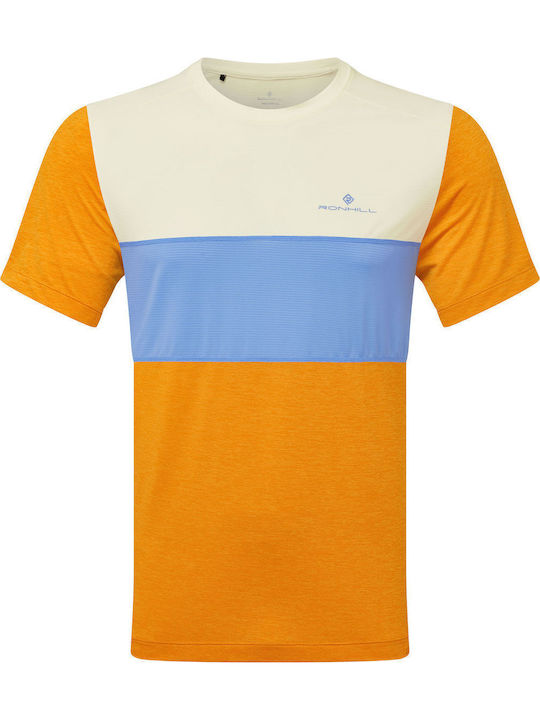 T-shirt White Blue Orange