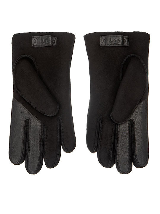 Ugg Australia 18712 Contrast Sheepskin Tech Schwarz Leder Handschuhe Berührung