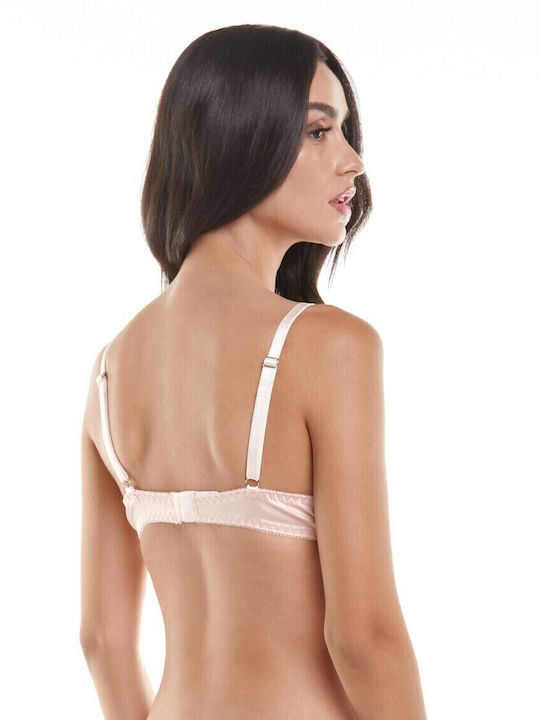 Triangle Triangle Bra without Padding Underwire Pink