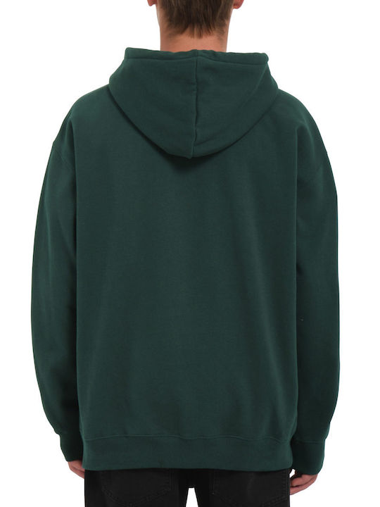 Volcom Herren Sweatshirt mit Kapuze und Taschen Grün