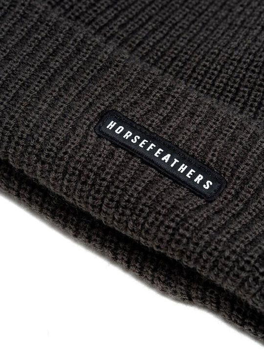 Horsefeathers Beanie Unisex Σκούφος με Rib Πλέξη σε Γκρι χρώμα