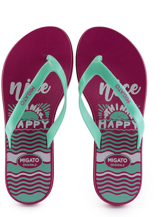 Migato Women's Flip Flops Light Blue