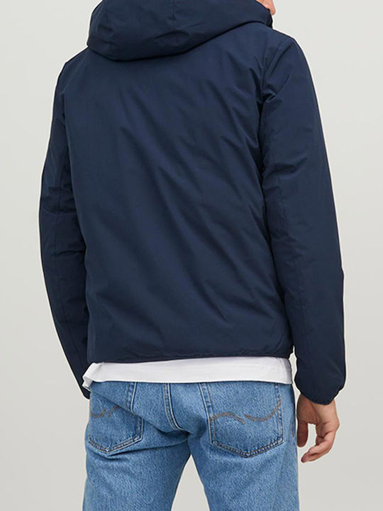 Jack & Jones Ανδρικό Χειμωνιάτικο Μπουφάν Navy Μπλε