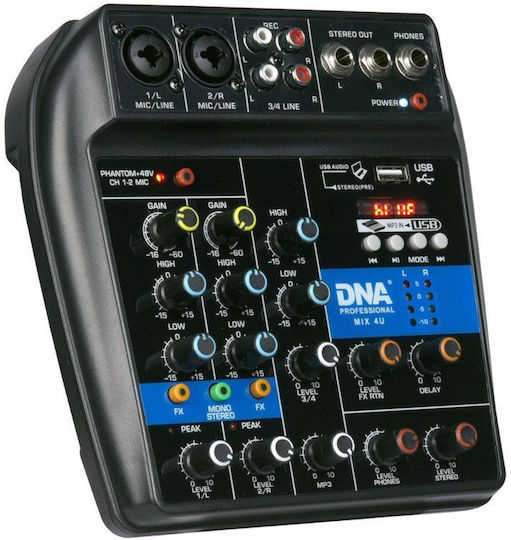 DNA Mix 4U Αναλογική Κονσόλα 4.0 Καναλιών & Bluetooth