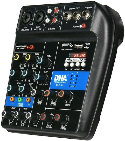 DNA Mix 4U Αναλογική Κονσόλα 4.0 Καναλιών & Bluetooth