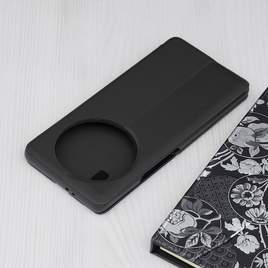 Techsuit eFold Series Book Plastic / Piele Negru (Honor Magic5 Lite )