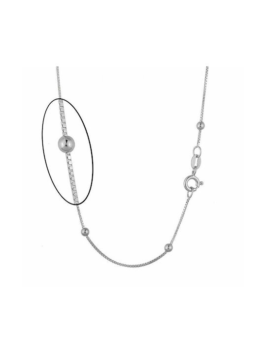 Amor Amor Silver Chain Neck Thin Thickness 1mm and Length 45cm