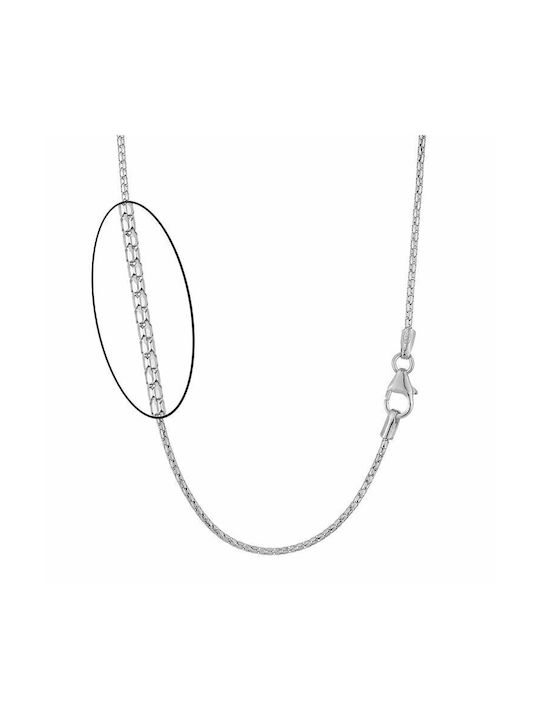 Amor Amor Silver Chain Neck Thin Thickness 1.3mm and Length 45cm