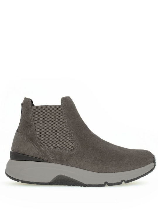Wildleder Stiefeletten Damen Ankle Boots Beige