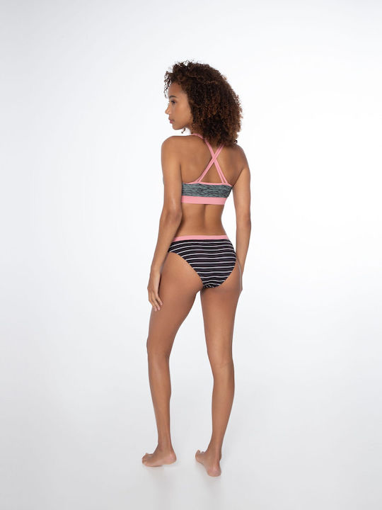 Set Bikini Τριγωνάκι Animal Print Μαύρο
