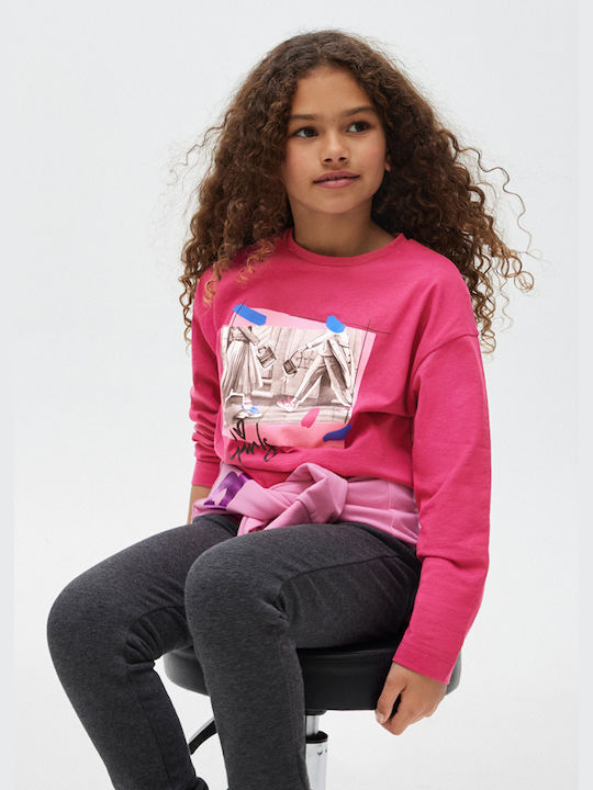 Mayoral Kids Blouse Long Sleeve Fuchsia