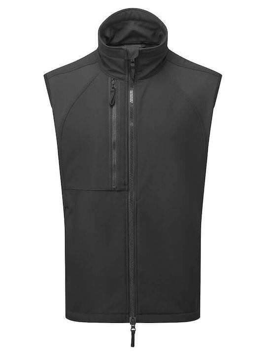 Portwest Ανδρικό Γιλέκο Εργασίας Αδιάβροχο Softshell με Επένδυση Fleece Μαύρο