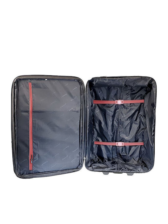 Diplomat Diplomat Basic Fabric Series Koffer-Set Stoff Burgundisch Maximale Höhe 74cm mit 2 Räder Set 3 Stück