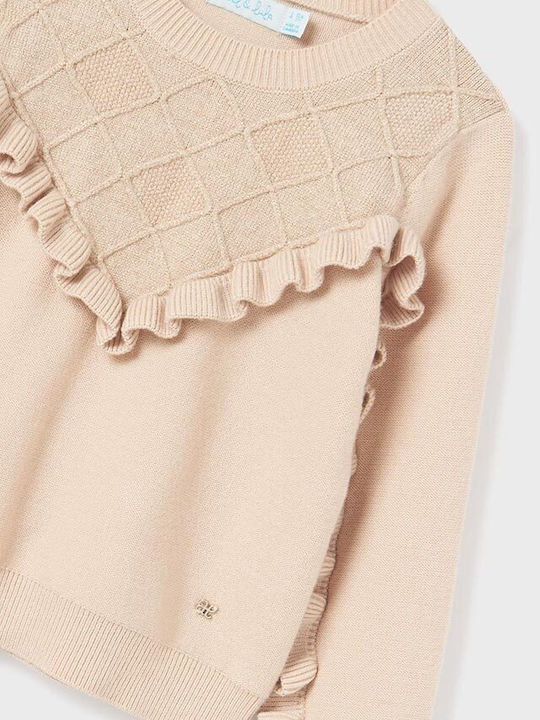 Kinderhemd Langarm Beige