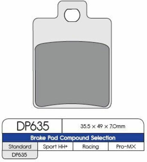 DP Brakes Мотоциклетни Накладки Отзад За Piaggio MP3 Свобода