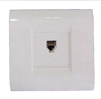 Bassiakos Complete Single Telephone Socket White 11033N