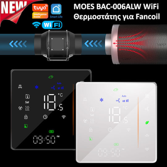 MOES Digital Termostat Spațiu Inteligent cu Ecran Tactil și Wi-Fi