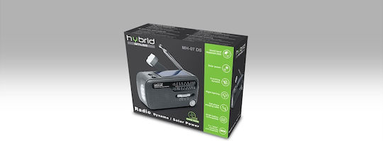 Muse ΜH-07 Φορητό Ραδιόφωνο Ηλιακό με USB Ασημί