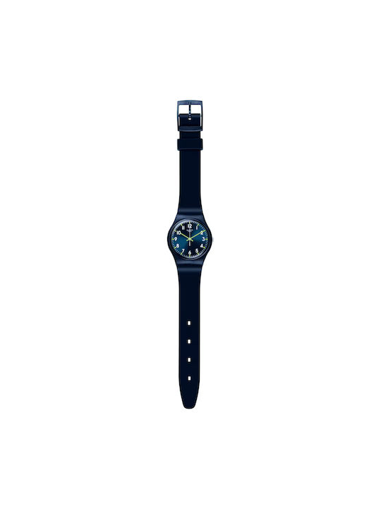 Swatch Καουτσούκ Λουράκι Μπλε 17mm