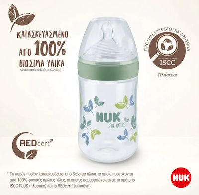 Nuk Plastic Bottle Anti-Colic with Silicone Nipple for 0-6 months Transparent-Green 150ml 1pcs