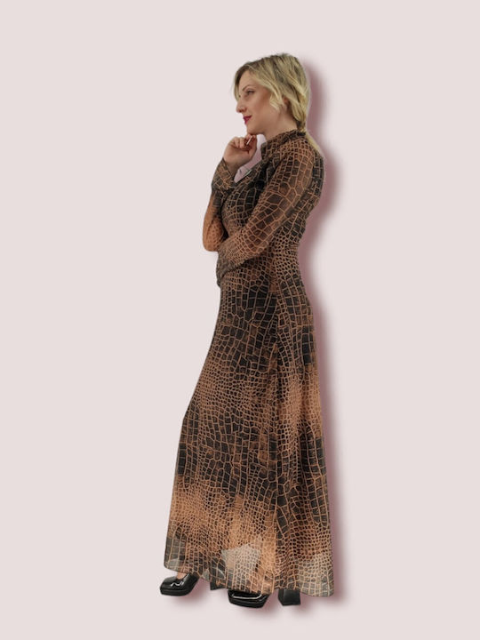 Maxi Dress for Wedding - Christening Brown