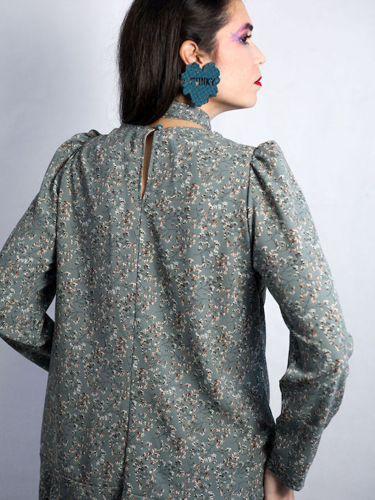Mini Rochie-Cămașă Floral