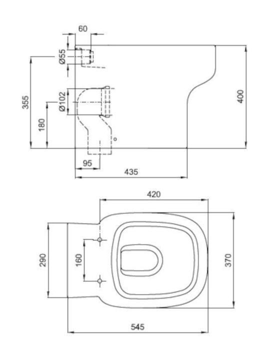 Sanitana Be You Toaletă de podea cu Capac Thermodur Închidere lentă Albă Sanitana Be You Toaletă de podea cu Capac Thermodur Închidere lentă Albă
